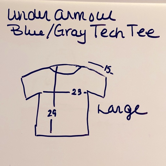 Under Armour-Blue/Gray Tech Tee Size Large - Picture 6 of 9